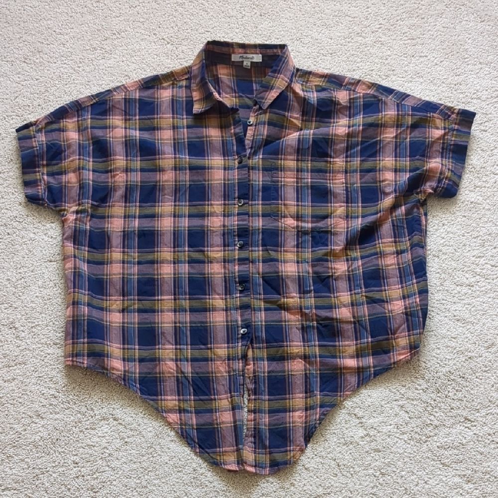 Madewell Front Tie Shirt Size M - Picture 1 of 9